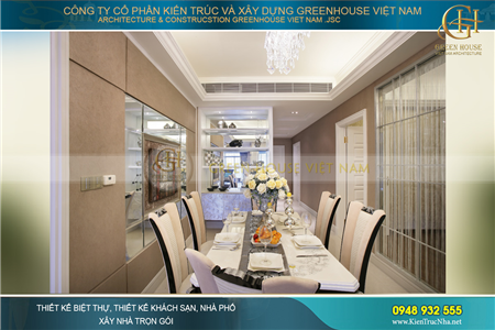 Mẫu nội thất phòng ăn sang trọng, ấm cúng dành cho căn hộ cao cấp