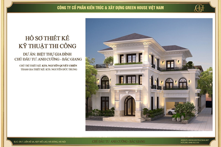 Ngắm nhìn biệt thự 3 tầng tân cổ điển tại Bắc Giang