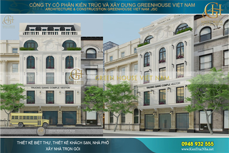 Chuyên thiết kế, thi công nhà phố tân cổ điển đẹp, sang trọng tại Bắc Giang