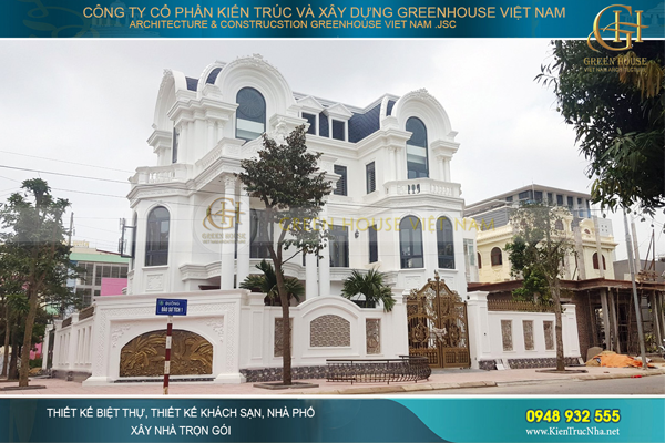 Hình ảnh thi công thực tế biệt thự tân cổ điển 3 tầng đẳng cấp tại Hà Nội
