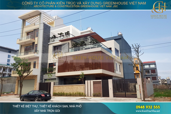 Bàn giao dự án thi công trọn gói biệt thự hiện đại 3 tầng độc đáo tại Bắc Giang
