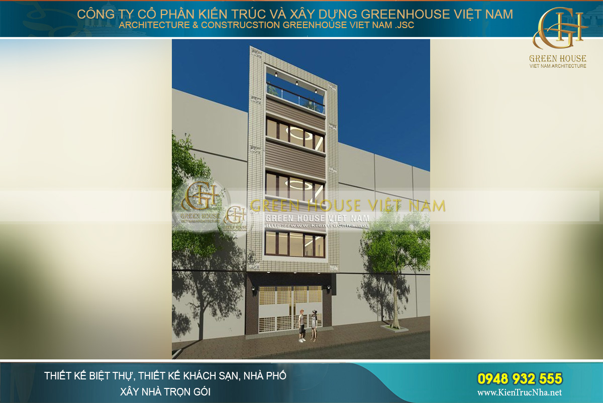 Nhà lô phố 4 tầng mặt tiền 5m rưỡi rông 70m2 tại Hà Nội