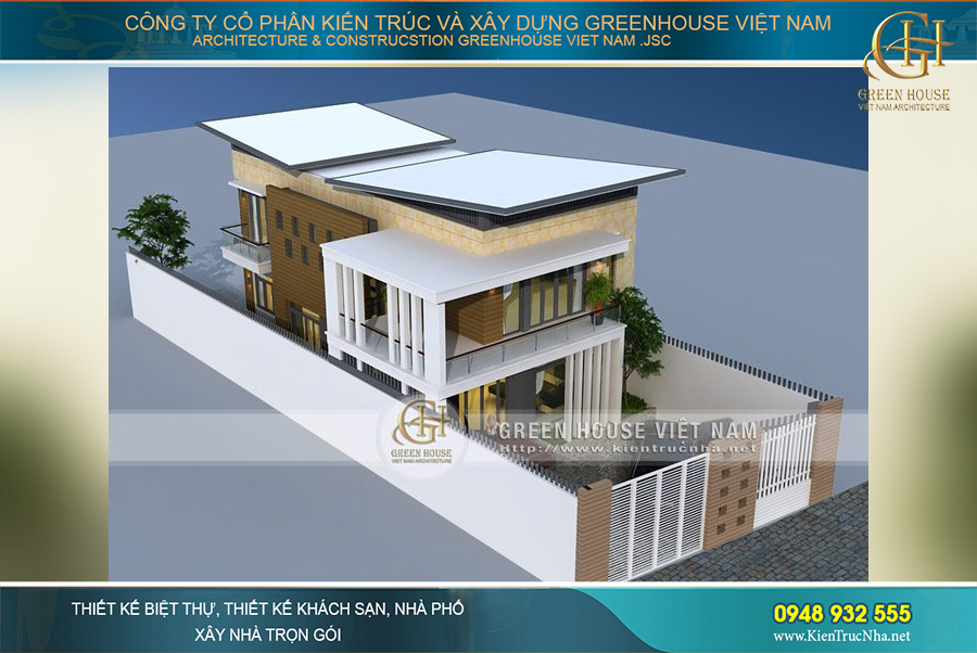 Nhà phố 2 tầng phong cách bán biệt thự hiện đại mặt tiền 7m đẹp