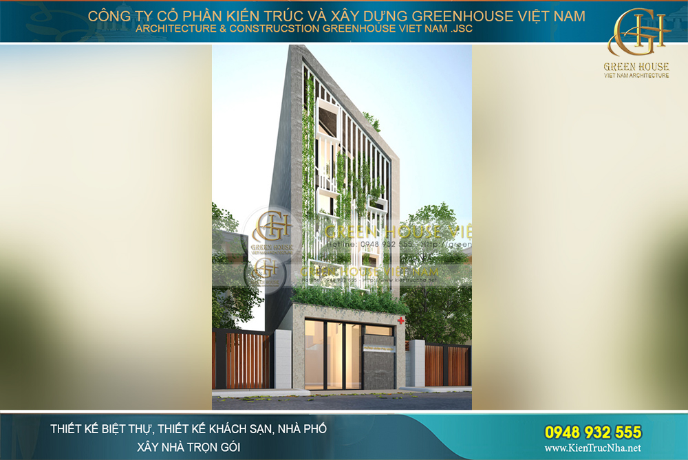 Thiết kế phòng khám phụ khoa trên không gian nhà ống phong cách hiện đại