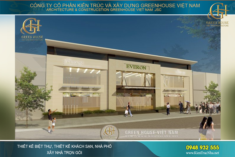 Thiết kế showroom chăn ga gối đệm Everon tại Bắc Giang
