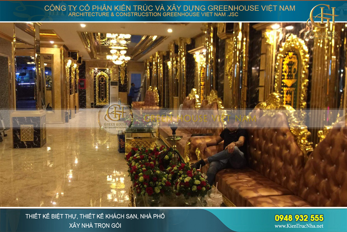 Thiết kế và thi công nội thất quán karaoke theo phong cách cổ điển
