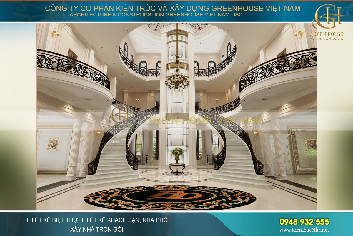 Đẳng cấp hoàng gia với thiết kế nội thất biệt thự tân cổ điển Rạng Đông tại Phan Thiết
