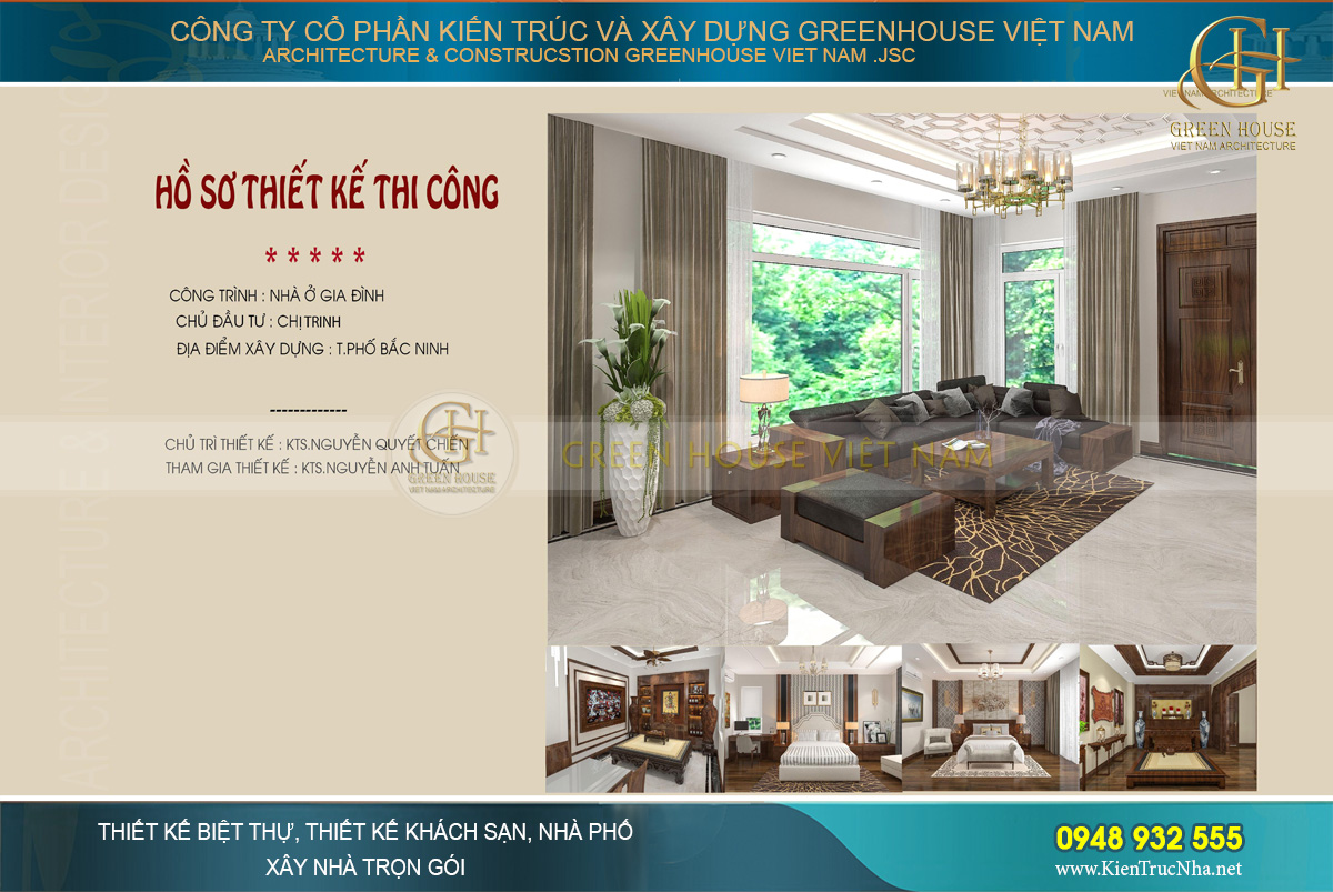 Thiết kế nội thất biệt thự hiện đại 3 tầng đẹp lịch lãm