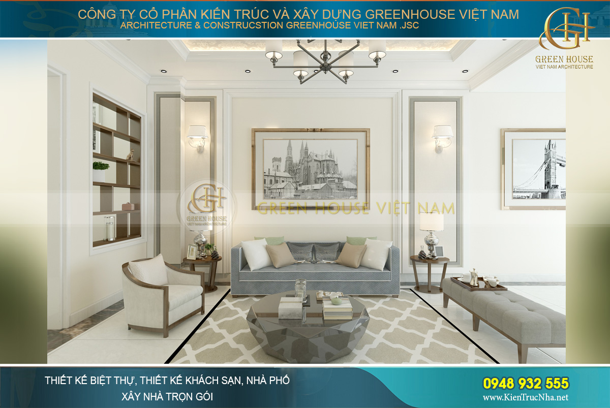 Thiết kế nội thất nhà ống 4 tầng tại Thái Nguyên: Vẻ đẹp hiện đại đầy chất thơ