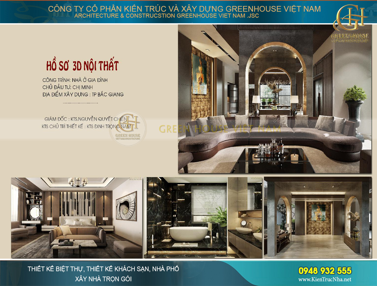 Thiết kế nội thất biệt thự hiện đại 2 tầng 460m2 phong cách Scandivanian