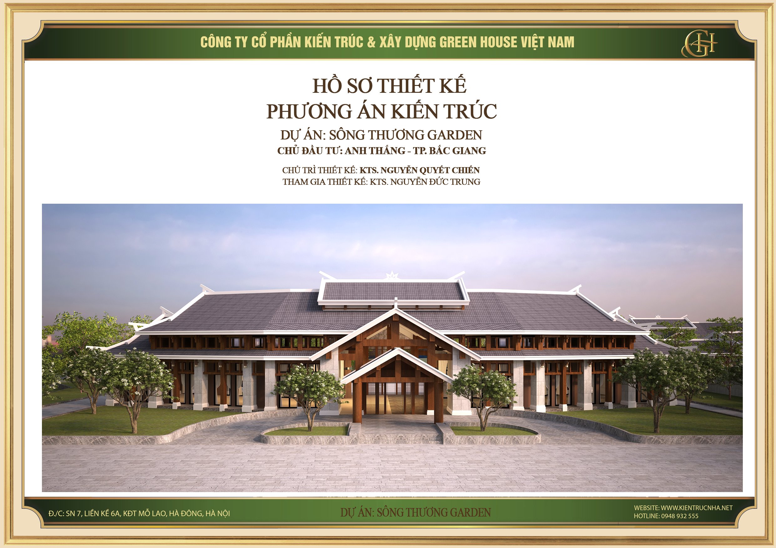 Dự án thiết kế nhà hàng Sông Thương Garden đẳng cấp tại Bắc Giang