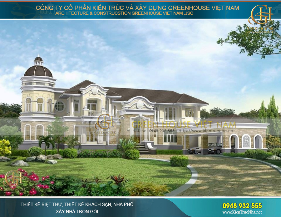Dinh thự kiến trúc Pháp sang trọng và đẳng cấp