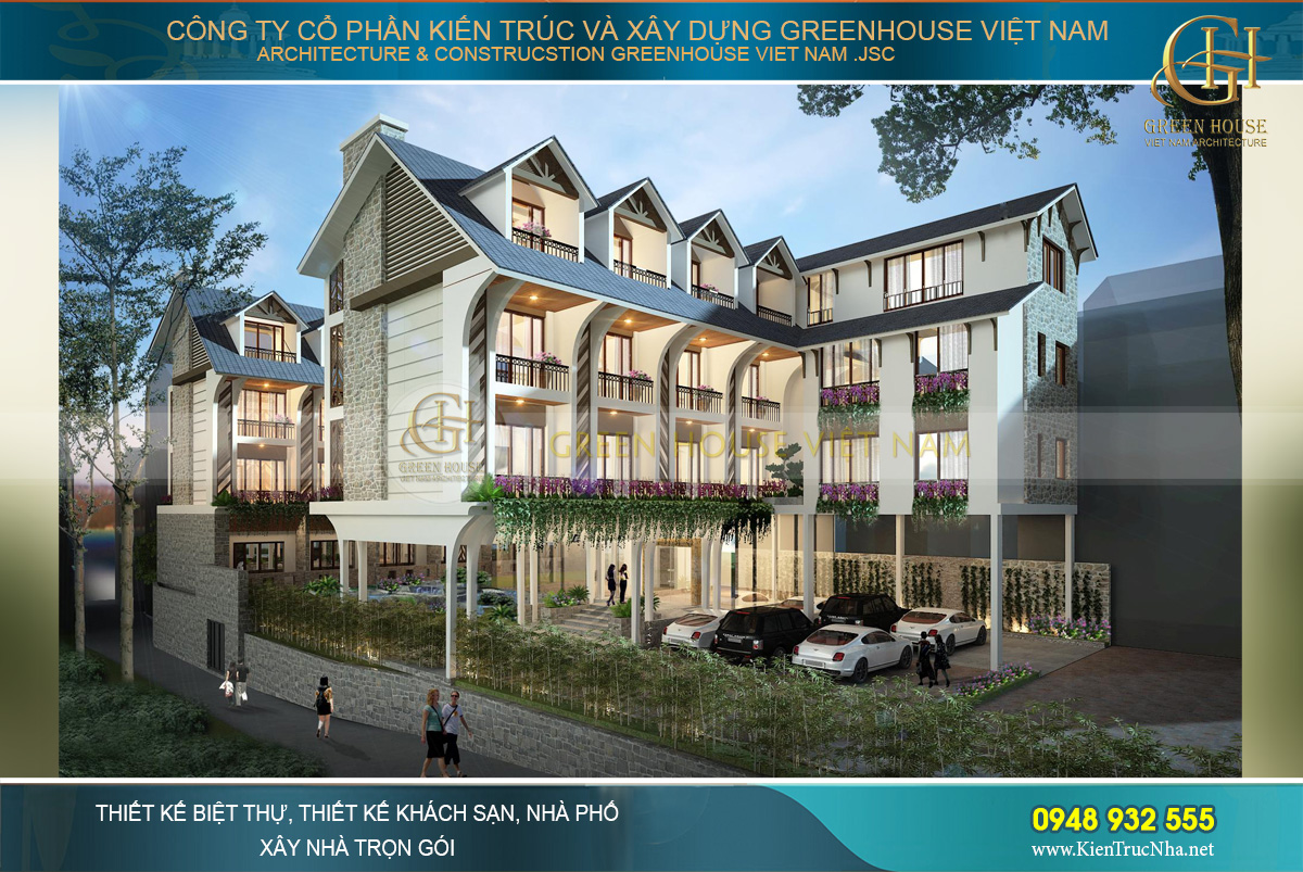 Thiết kế khách sạn hiện đại 5 tầng đẹp tại Đà Lạt níu chân mọi du khách