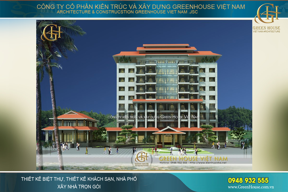 Thiết kế tổ hợp khu nghỉ dưỡng dành cho cán bộ nhân viên