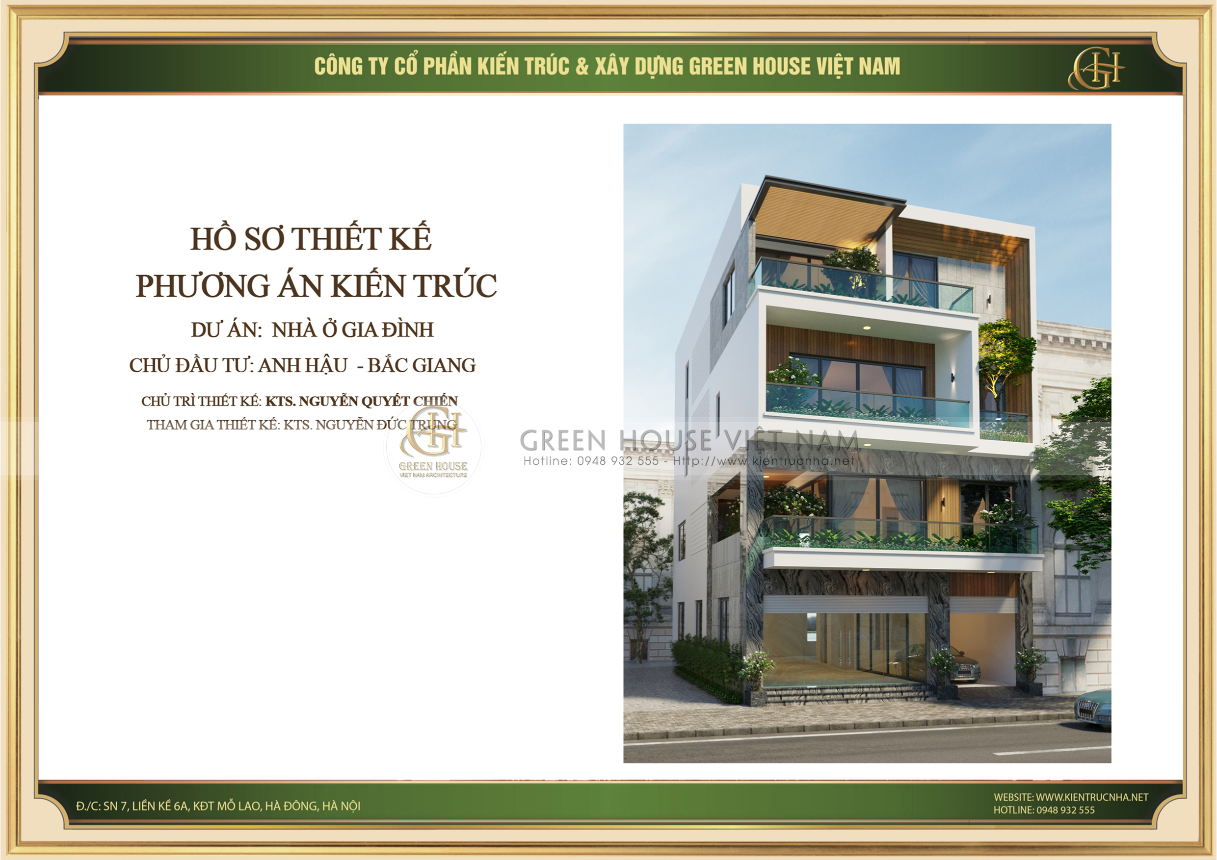 Thiết kế nhà phố 4 tầng hiện đại mặt tiền độc đáo tại Bắc Giang