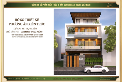 Thiết kế biệt thự hiện đại 4 tầng thu hút nhà anh Minh tại Hải Phòng