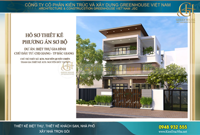 Thiết kế biệt thự 3 tầng phong cách hiện đại sáng tạo tại Bắc Giang