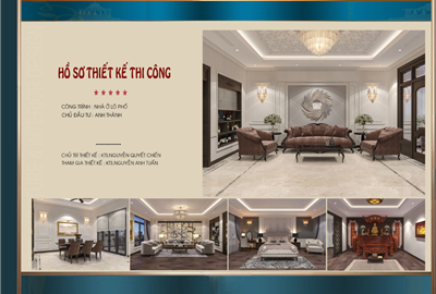 Thiết kế nội thất nhà phố tân cổ điển sang trọng tại Ninh Bình