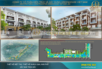 Thiết kế nhà ở trục đường giải cây xanh mặt nước tại Bắc Giang