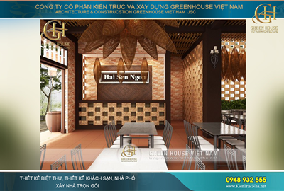 Thiết kế nội thất nhà hàng hải sản đẹp độc đáo tại Bắc Giang