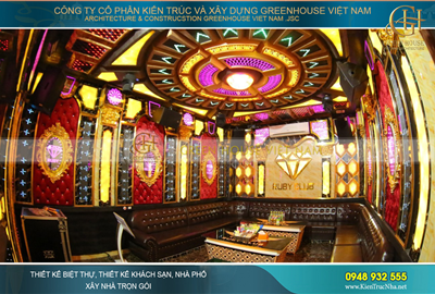 Thiết kế nội thất quán Karaoke RuBy Club sang trọng tại Thái Bình
