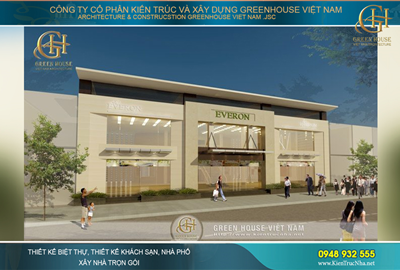 Thiết kế showroom chăn ga gối đệm Everon tại Bắc Giang