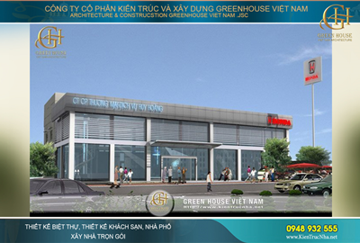 Thiết kế showroom oto sang trọng và hiện đại tại Gia Lâm, Hà Nội