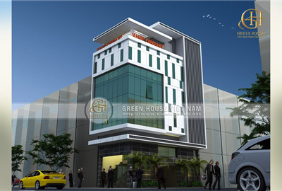 Thiết kế tòa nhà văn phòng cho thuê hiện đại 5 tầng đẹp
