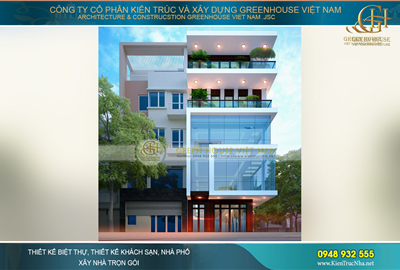 Thiết kế trụ sở văn phòng công ty 5 tầng hiện đại Hải Phòng