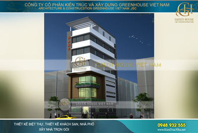 Thiết kế tòa nhà văn phòng làm việc 7 tầng mặt tiền 4m diện tích 90m2 tại Hà Nội