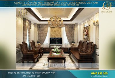 Thiết kế nội thất biệt thự phong cách tân cổ điển sang trọng tại Hà Nội – CĐT Anh Sơn