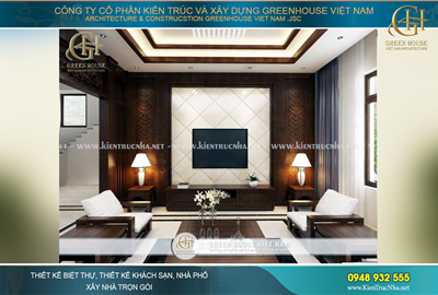 Thiết kế nội thất biệt thự hiện đại phong cách truyền thống Á Đông đẹp độc đáo tại Hà Nội