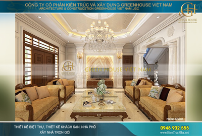 Thiết kế nội thất biệt thự tân cổ điển 3 tầng tại Bắc Giang – CĐT Anh Thức