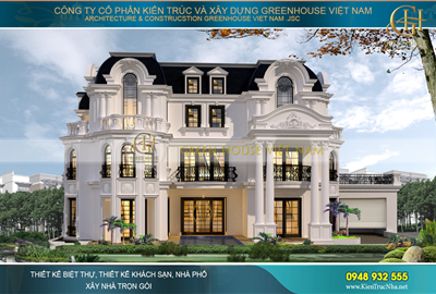 Biệt thự tân cổ điển 4 tầng diện tích 300m2
