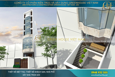 Thiết kế nhà ở kết hợp văn phòng cho thuê 8 tầng tại Bắc Ninh