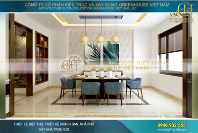 Thiết kế nội thất nhà phố 5 tầng hiện đại với sắc xanh trẻ trung thời thượng tại Hà Nội