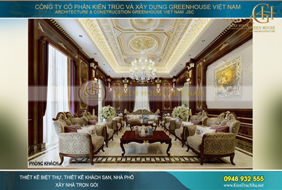Thiết kế nội thất biệt thự tân cổ điển 3 tầng đẳng cấp hoàng gia tại Bắc Giang