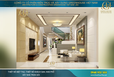 Thiết kế nội thất nhà phố hiện đại 4 tầng đẹp thanh lịch tại Bắc Giang