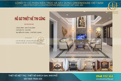 Thiết kế nội thất cho biệt thự phố tân cổ điển tại Bắc Giang đẹp lộng lẫy
