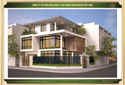 Thiết kế biệt thự hiện đại thu hút nhà Anh Thắng tại Hà Nội