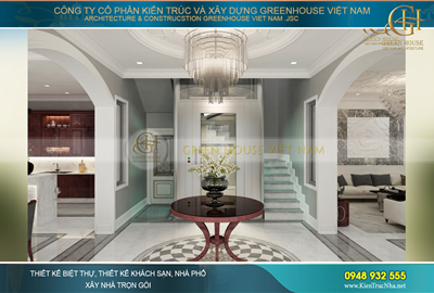 Không gian nội thất biệt thự tân cổ điển sang trọng, đẳng cấp tại Hà Nội