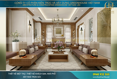 Thiết kế nội thất biệt thự tân cổ điển Á Đông 3 tầng độc đáo tại Hải Phòng