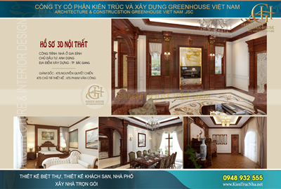 Thiết kế nội thất tân cổ điển – Biệt thự 3 tầng đẳng cấp tại Bắc Giang
