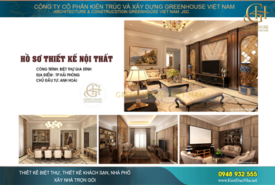 Mẫu thiết kế nội thất tân cổ điển cho biệt thự 3 tầng đẳng cấp nhất Hải Phòng