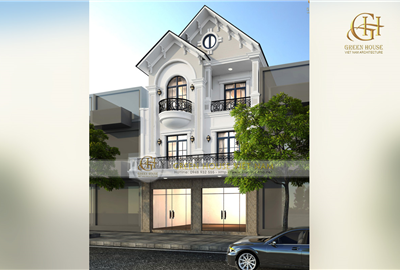 Mẫu shophouse phong cách tân cổ điển 3 tầng đẹp mặt tiền 9m