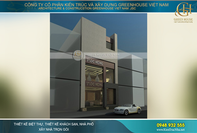 Nhà phố 3 tầng kết hợp làm studio áo cưới sang trọng và hiện đại