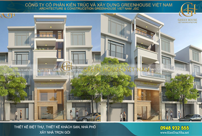 Thiết kế nhà phố 5 tầng kết hợp phòng khám tư nhân hiện đại