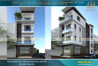 Thiết kế nhà phố kết hợp kinh doanh 4 tầng tại Bắc Giang – CĐT Anh Lợi