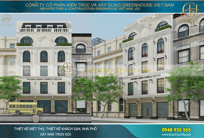 Thiết kế nhà phố tân cổ điển tại Hà Nội – tòa nhà Trường Giang