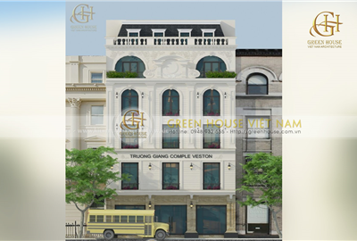 Thiết kế nhà shophouse kinh doanh thời trang phong cách tân cổ điển